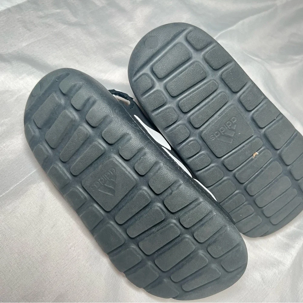 Adidas Black Water Shoes with Three Stripes